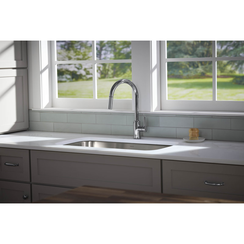 Traverse Pull-Down Kitchen Sink Faucet With Two-Function Sprayhead, Polished Chrome
