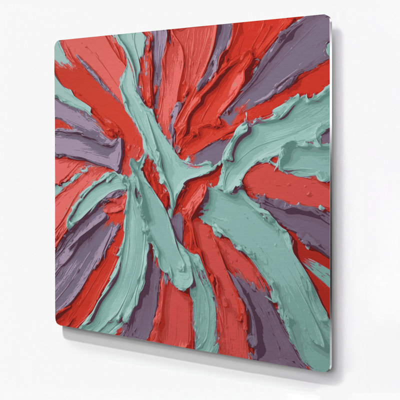 Art mural en métal Neo Expressionism 89, H 144 po x l 144 po x P 0,05 po