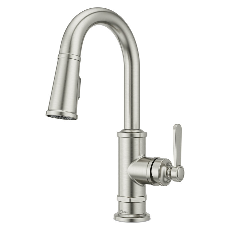 Pull Down Bar Faucet, Stainless Steel