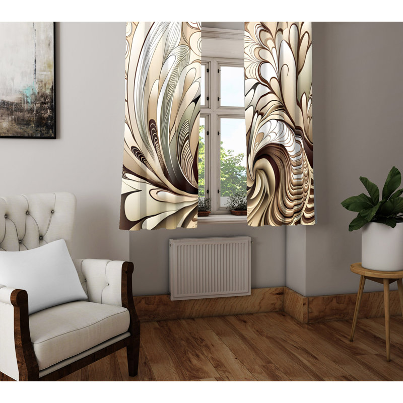 Paire de rideaux semi-transparents Aidet, L 40 po x L 61 po