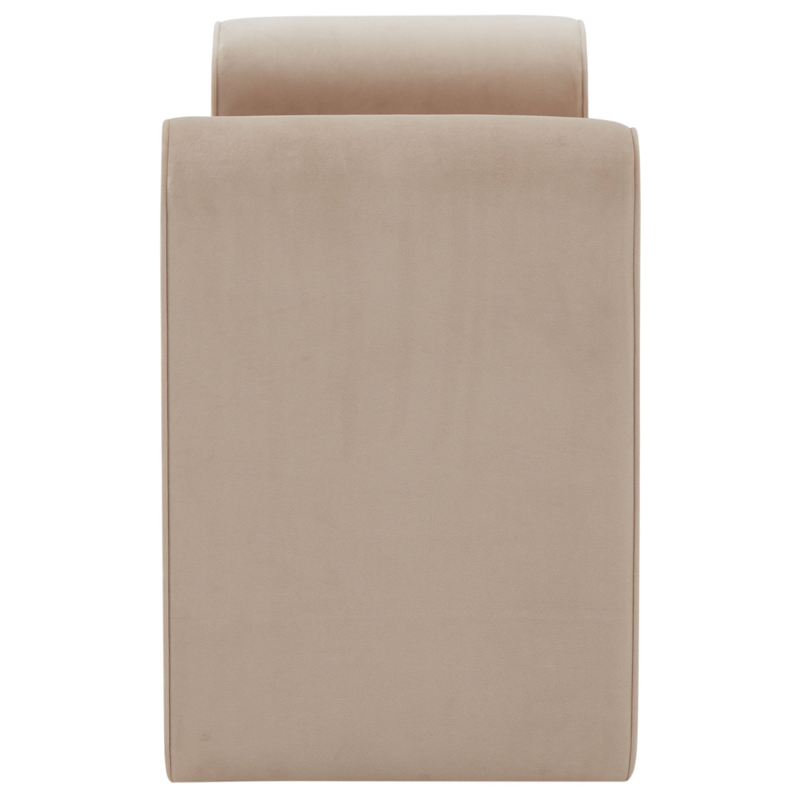Deshai Velvet Bench, Light Brown