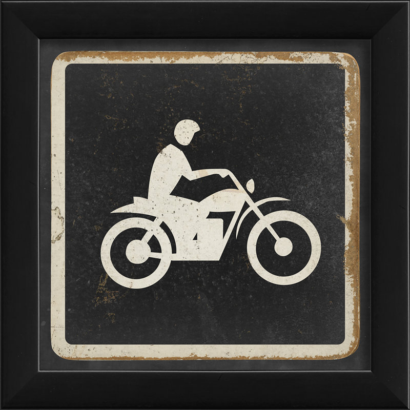 Rustic Brown and Black Framed Graphic Art Print