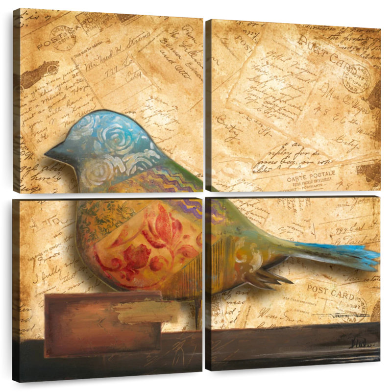 Brampt Bird Of Collage I, 57" H x 57" W