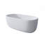 Baignoire de trempage autoportante en résine 51 po à surface solide avec trop-plein et bonde escamotable blanche 51 po