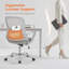 Fauteuil de direction de bureau à domicile, fauteuil ergonomique pivotant à dossier moyen en maille avec soutien lombaire confortable, accoudoirs confortables pour chambre à coucher, bureau, étudiant-124504147-124504148