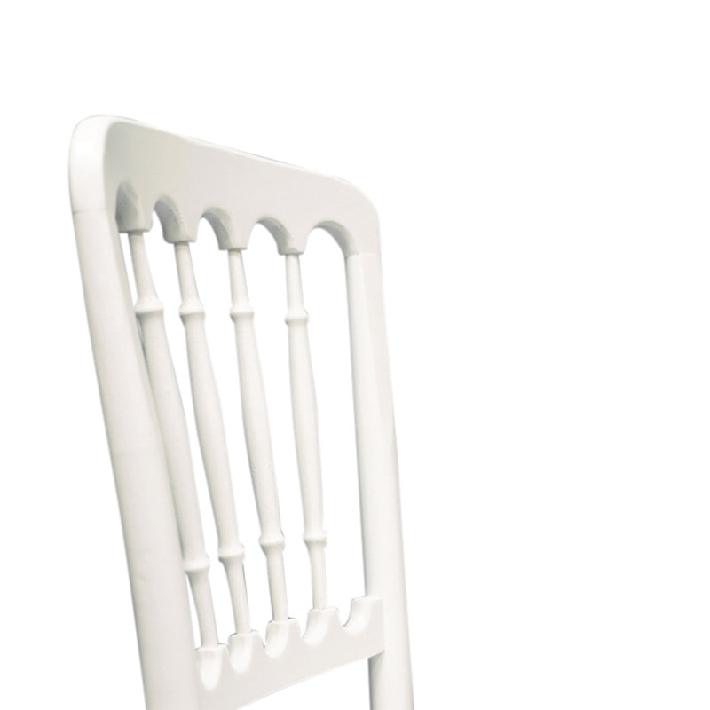 Babcock 43cm H Solid Wood Slat Back Stacking Side Chair, White