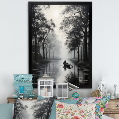 " Canal Quiet Passage Charcoal III "