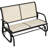 2-Person Outdoor Glider Bench, Patio Double Swing Rocking Chair Loveseat W/Powder Coated Steel Frame For Backyard Garden Porch-573538184