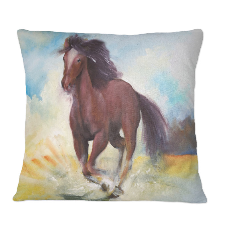 Coussin Brown, 16 po x 16 po
