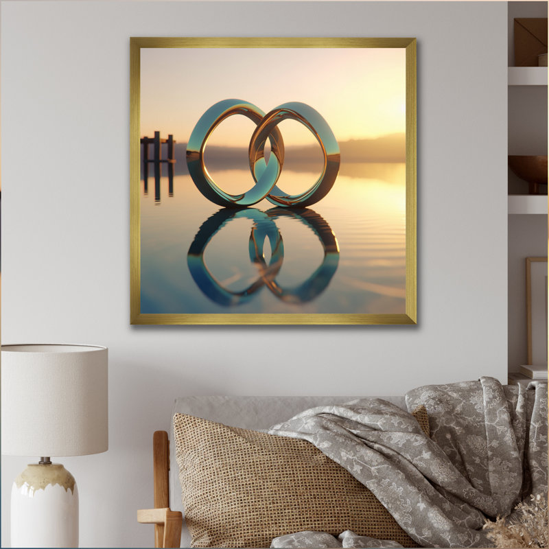 Impression sur toile Quantum Entanglement Futuristic Bliss I, H 24 po x l 24 po x P 1 po, Cadre doré à une seule photo
