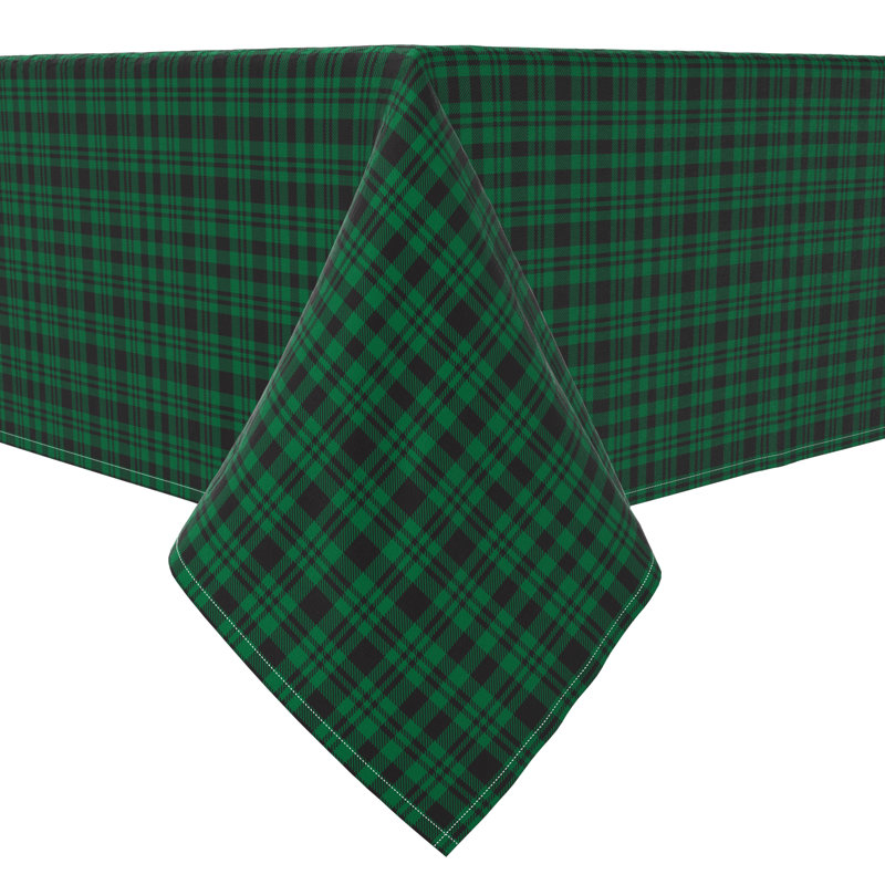Square Plaid Cotton Twill Tablecloth