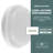 Modern LED Round Flush Mount Ceiling Light – 6500K Daylight White, Energy-Efficient, 50,000-Hour Built-in LED for Indoor Use-762870479