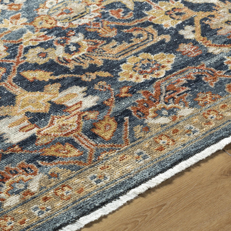Anelka Handmade Wool Abstract Area Rug, Rectangle 10' x 14'