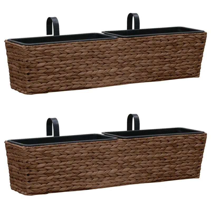 Aaradhy Plant Pots 2 pcs Water Hyacinth, Dark Brown