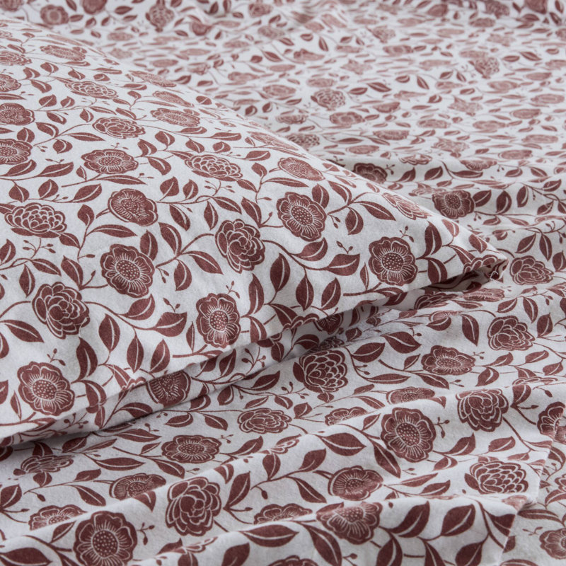 4 Pcs Full Sheet Set, Pink Floral