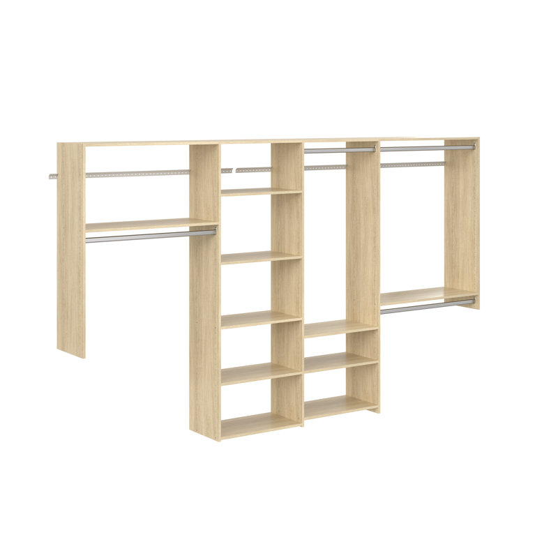 Grid 72'' W - 120'' W Closet System, Honey Blonde