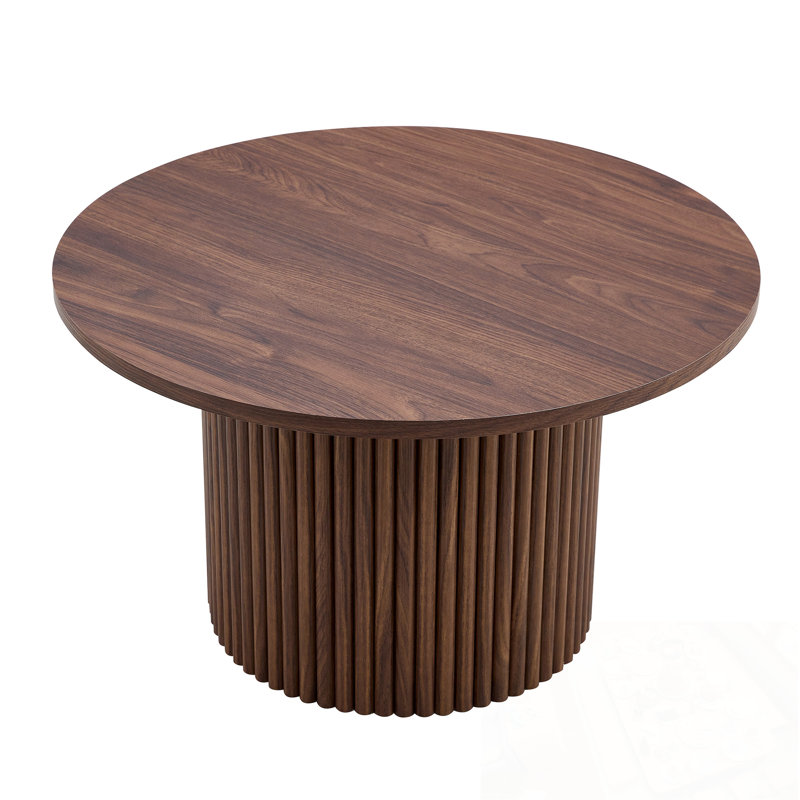 Round Coffee Table With Sturdy Base
