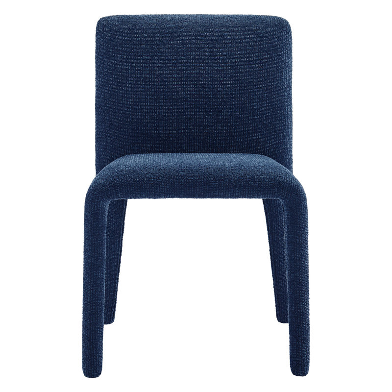 Rhodes Vegan Leather Upholstered Dining Chair, Navy