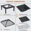 Table de foyer d'extérieur en fer avec couvercle H 16 po x l 34 po Gullu