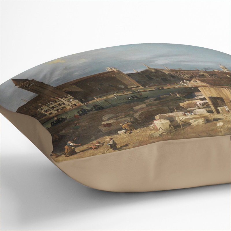 The Stonemasons Yard Scatter Cushion with Filling, 55cm H x 55cm W x 20cm D, Stone