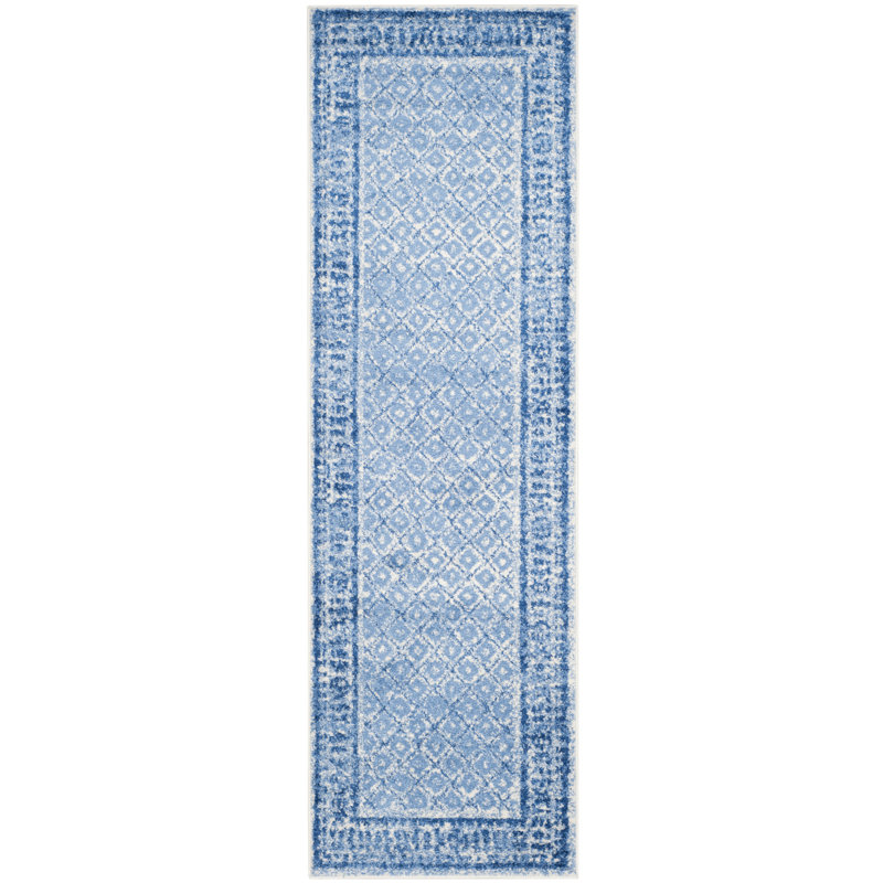 Tapis performance géométrique Olius, Tapis de couloir 2 pi 6 po x 12 pi