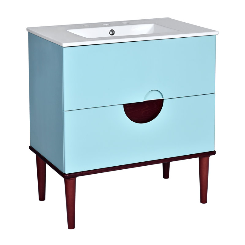 30'' Single Bathroom Vanity With Ceramic Top