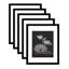 Ensemble de 5 cadres avec passe-partout pour composition murale, photo collage-2075055787