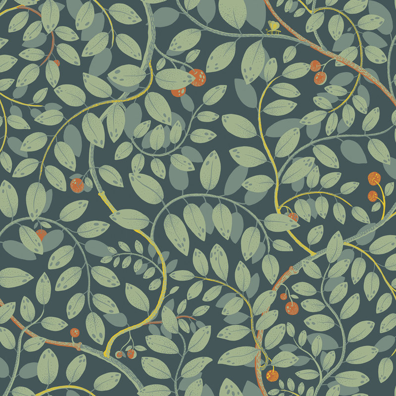 Cahterine 10.05m x 53cm Wallpaper Roll, Green
