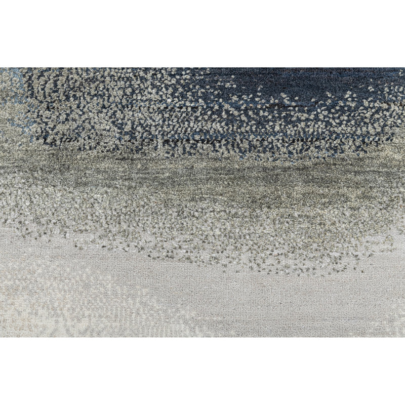 Handmade Silk and Wool Area Rug, Round 8'