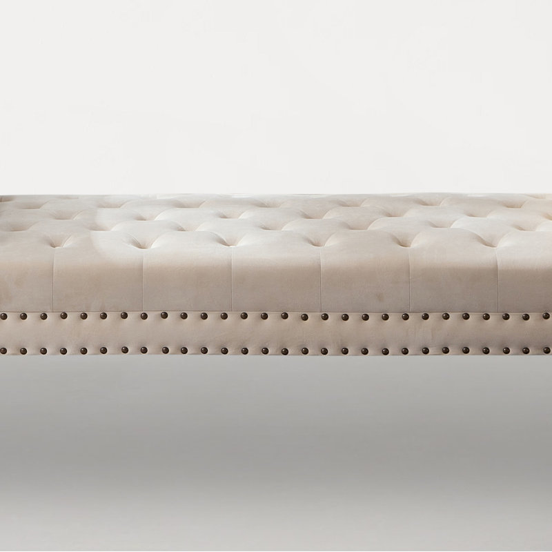 Banc Stephenie, Velours beige