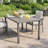 Heidrick 60" Rectangular Gray Aluminum Outdoor Dining Table With 2 In. Umbrella Hole-122523519