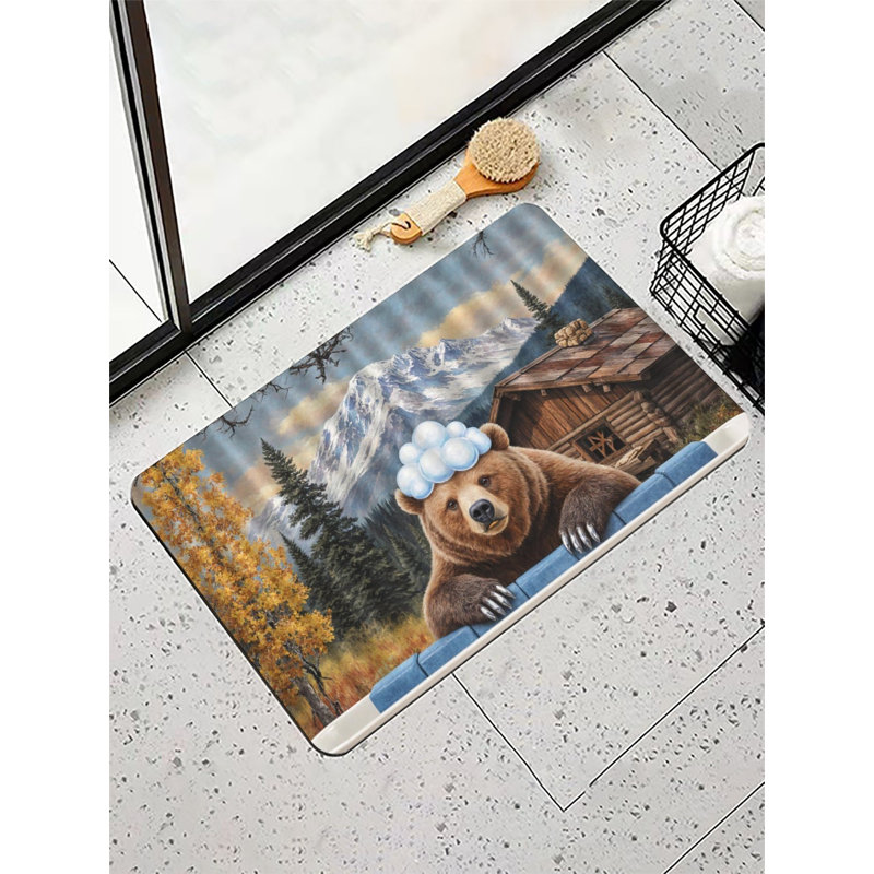 Tapis de bain Bear Cabin Mountain