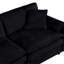 Canapé modulaire noir avec assise profonde - Canapé rembourré en chenille pour le salon. Assise spacieuse, confortable, modulaire, personnalisable, respirante, douce, élégante et moderne, confortable