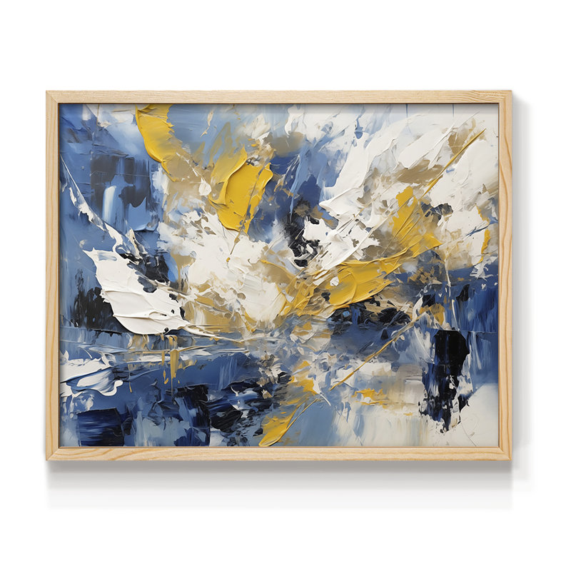 Abstract Series-CXLVI -Framed Print - Restickable, Natural, 11" H x 14" W