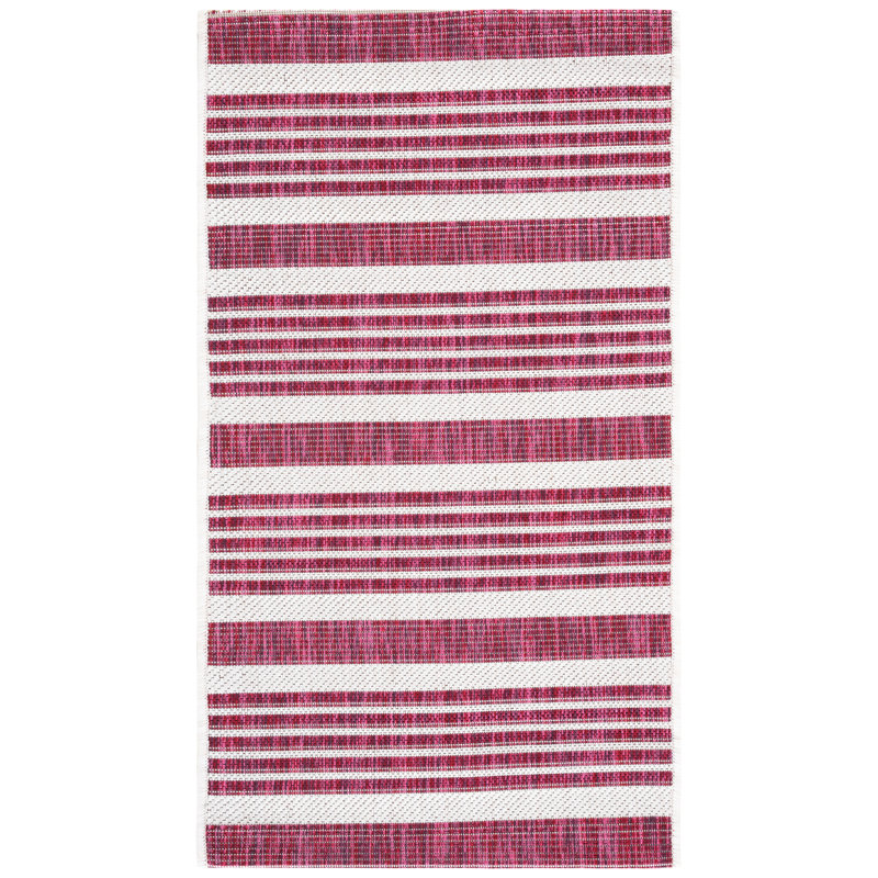 Branksome Performance Striped Indoor/Outdoor Area Rug, Rectangle 2' x 3'7"