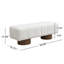 Banc rembourré blanc Milo