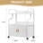 2 Tier Large Printer Stand With Cabinet Power Outlet, Printer Table With Storage Shelf, Rolling Printer Cart With Wheels For Home Office