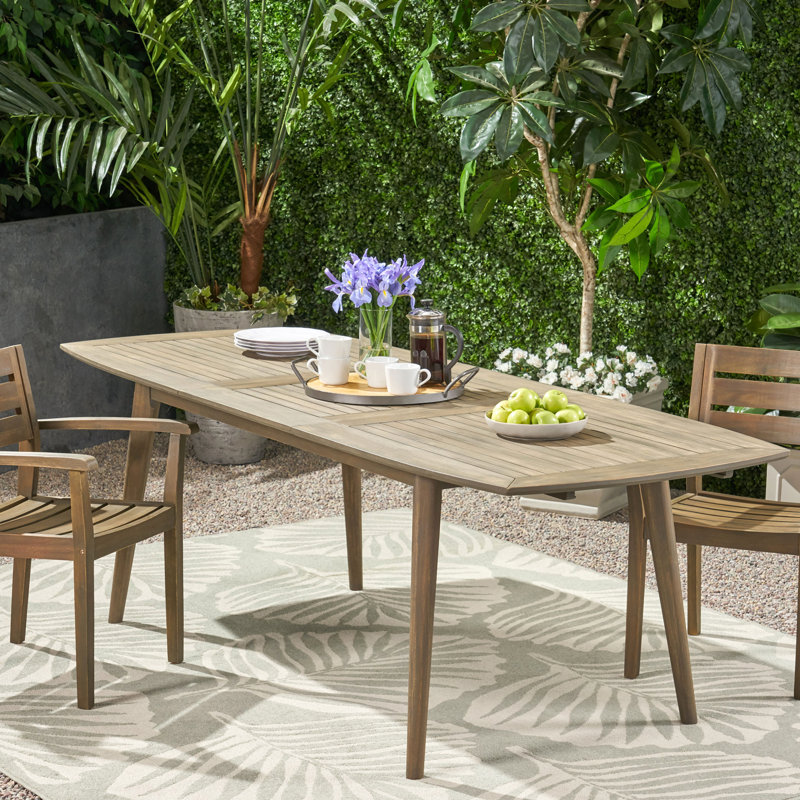 Outdoor Acacia Wood Expandable Dining Table
