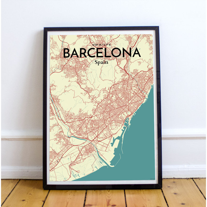 Barcelona - No Frame Print, 61 cm H x 45.7 cm W x 0.13 cm D