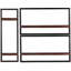 Rivero 2 Piece Solid Wood Tiered Shelf