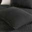 Très grand / très grand courtepointe noir, réversible avec corail, coquille de microfibre, rembourré de coton, noir durable, 3 pièces, courtepointe, microfibre, literie moderne
