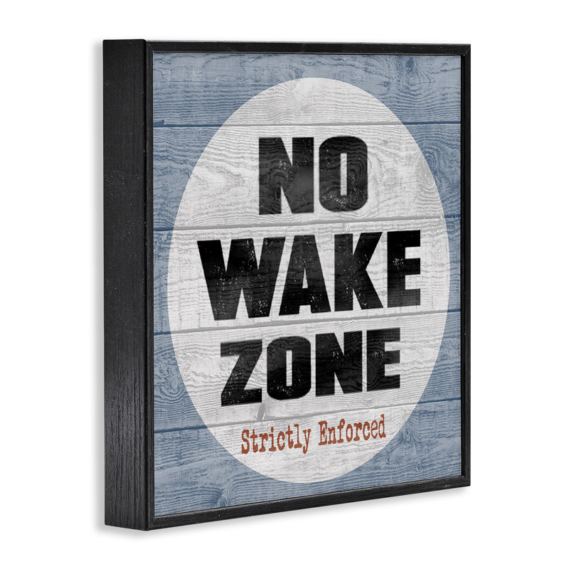 «No Wake Zone Beach Planks», art giclée par Regina Nouvel, Cadre noir, H 24 po x l 24 po