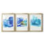 Waterscape I - Impression personnalisée de qualité supérieure avec passe-partout - 3 pièces-377797839-377797838