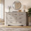 Commode à 7 tiroirs avec poignées en métal Rustic