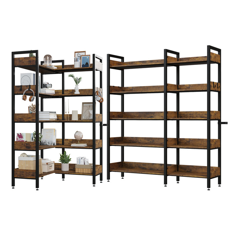 167.1cm H x 83.8cm W Solid Wood Standard Bookcase