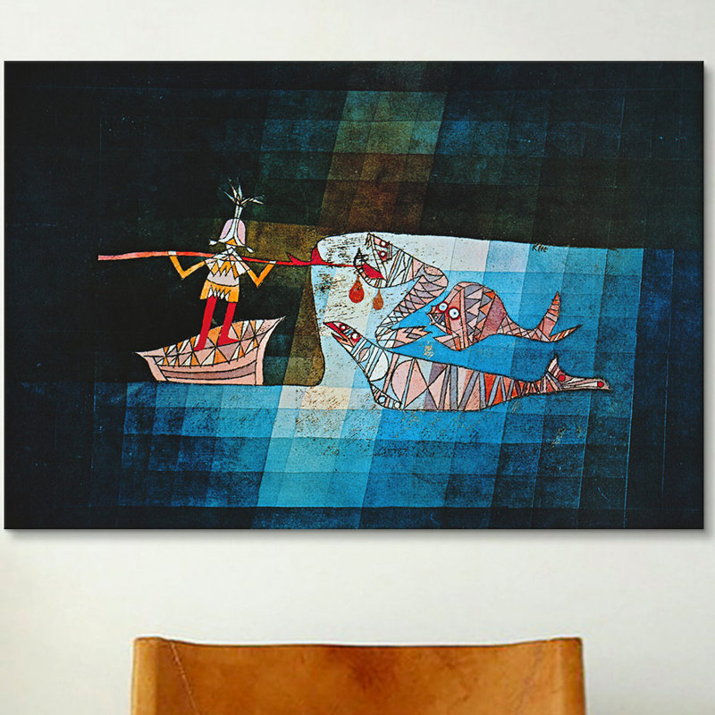 «Sinbad the Sailor» par Paul Klee, reproduction d'art sur toile tendue, H 18 po x l 26 po x P 1,5 po, Toile tendue
