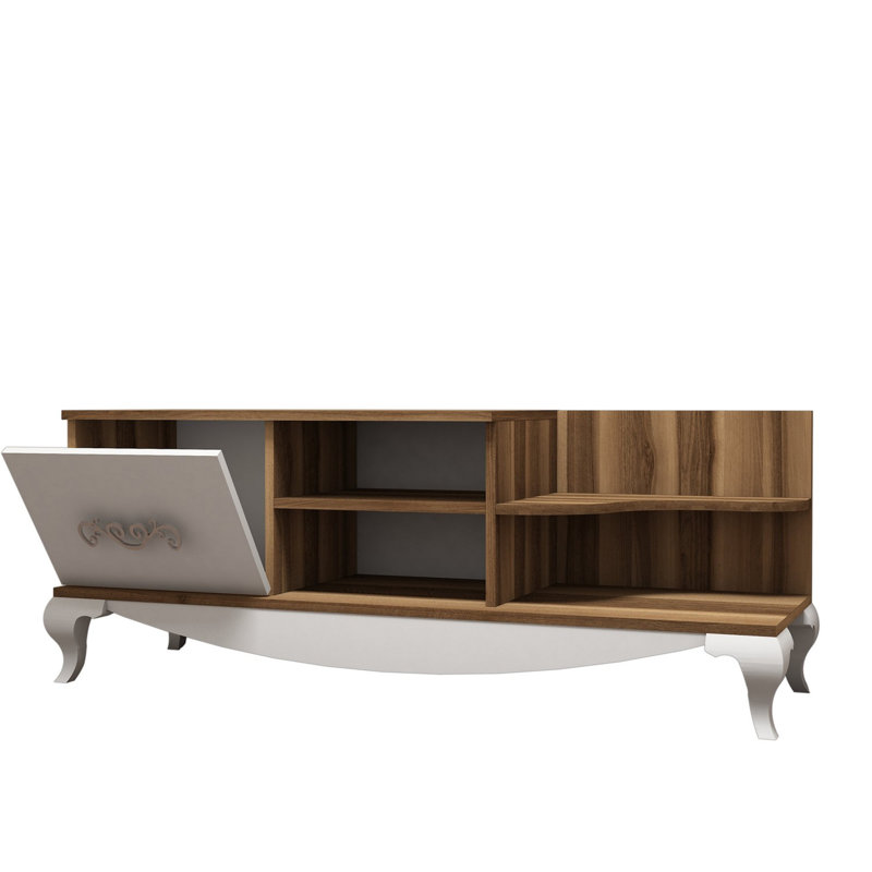 Luna Unfinished TV Stand for TVs up to 55", Walnut