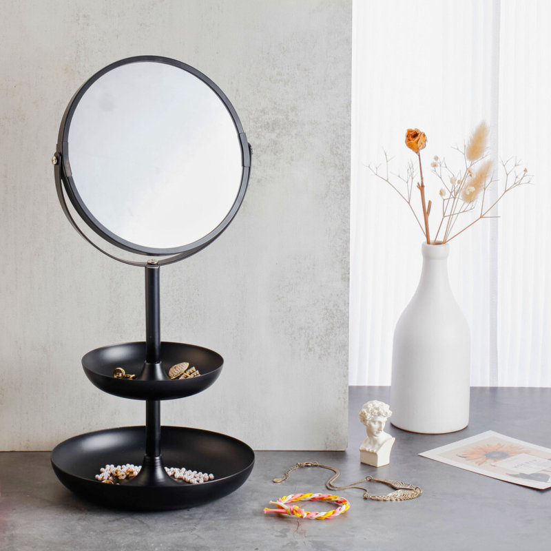 Miroir de rangement à deux niveaux 