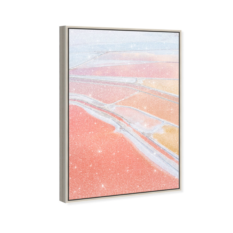 Coral Rivers Print by Oliver Gal, 21"H x 31"W, Silver Floater Frame