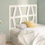 Headboard White 96X4X100 Cm Solid Pine Wood